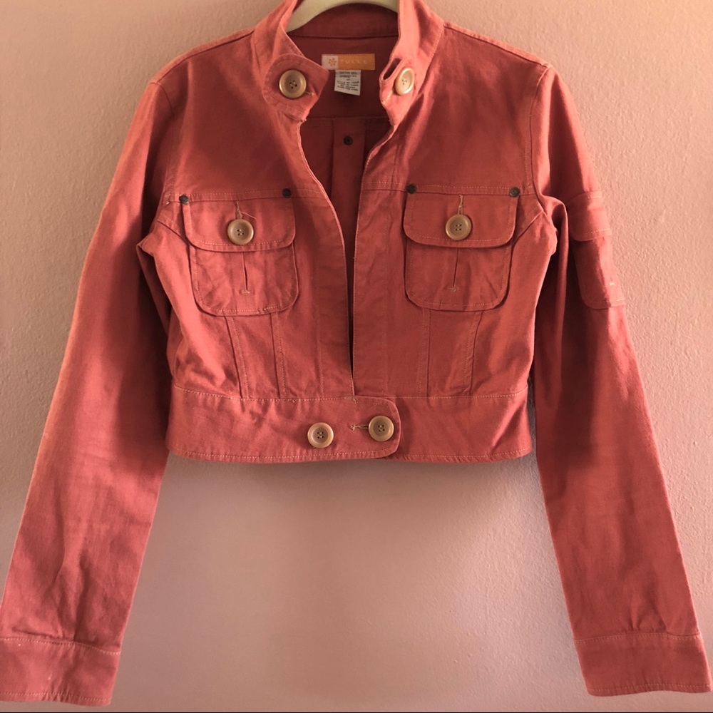 Anthropologie Tulle Cropped Jacket